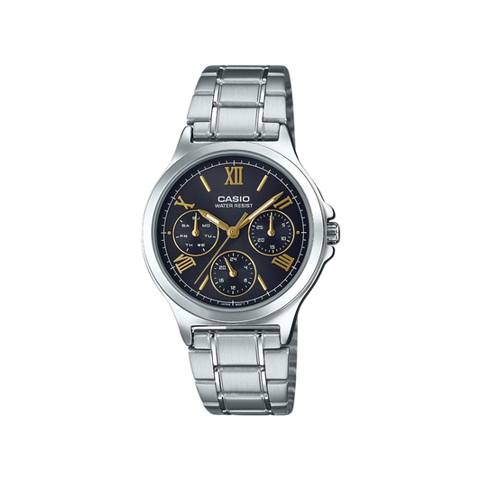 Reloj Análogo Estándar Casual Plateado de Mujer