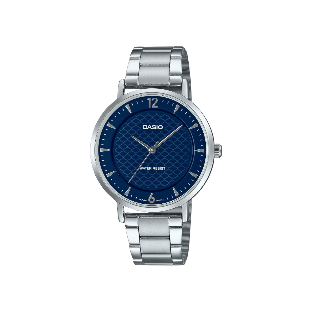 Reloj Análogo Clásico Plateado de Mujer