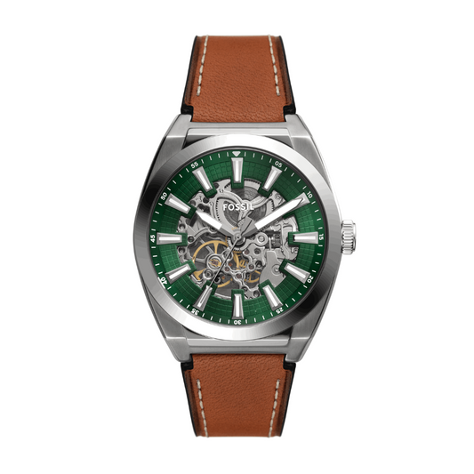 Reloj Análogo Casual Plateado de Hombre