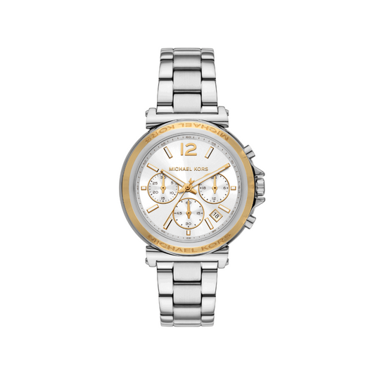 Reloj Análogo Casual Plateado con Cronógrafo de Mujer