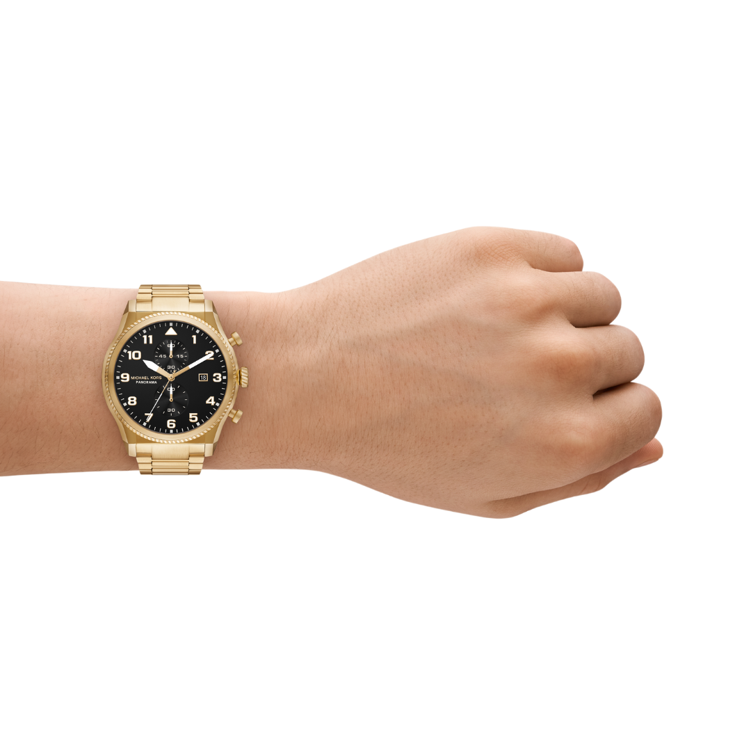 Reloj Análogo con Cronógrafo Sport Dorado de Hombre