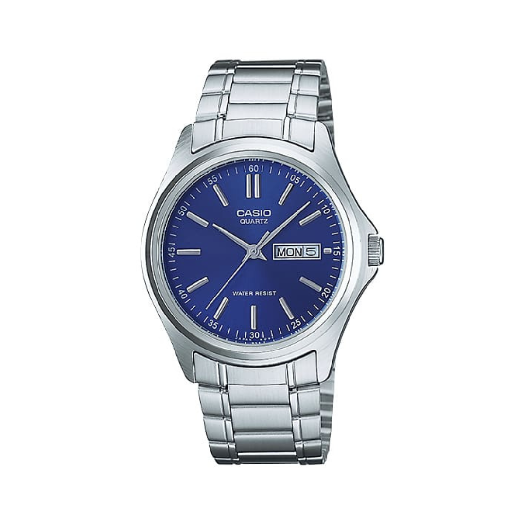 Reloj Análogo Clásico Plateado de Hombre