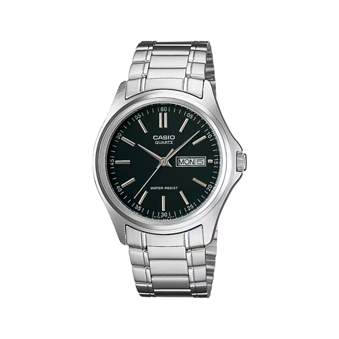 Reloj Análogo Clásico Plateado de Hombre