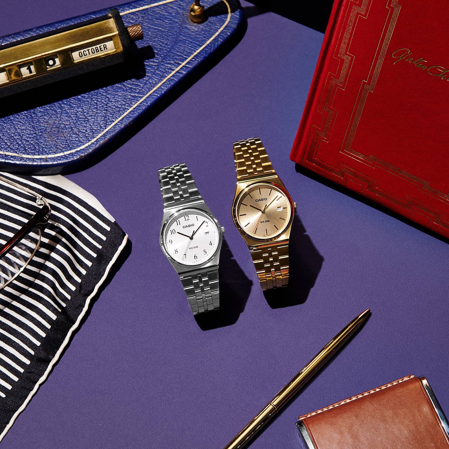 Reloj Análogo Vintage Plateado de Hombre