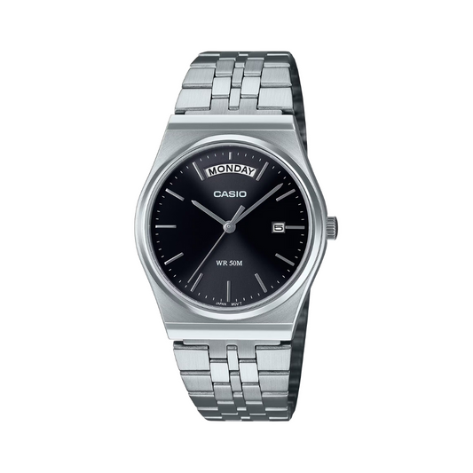 Reloj Análogo Clásico Plateado de Hombre