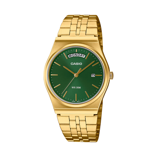 Reloj Análogo Clásico Dorado de Hombre