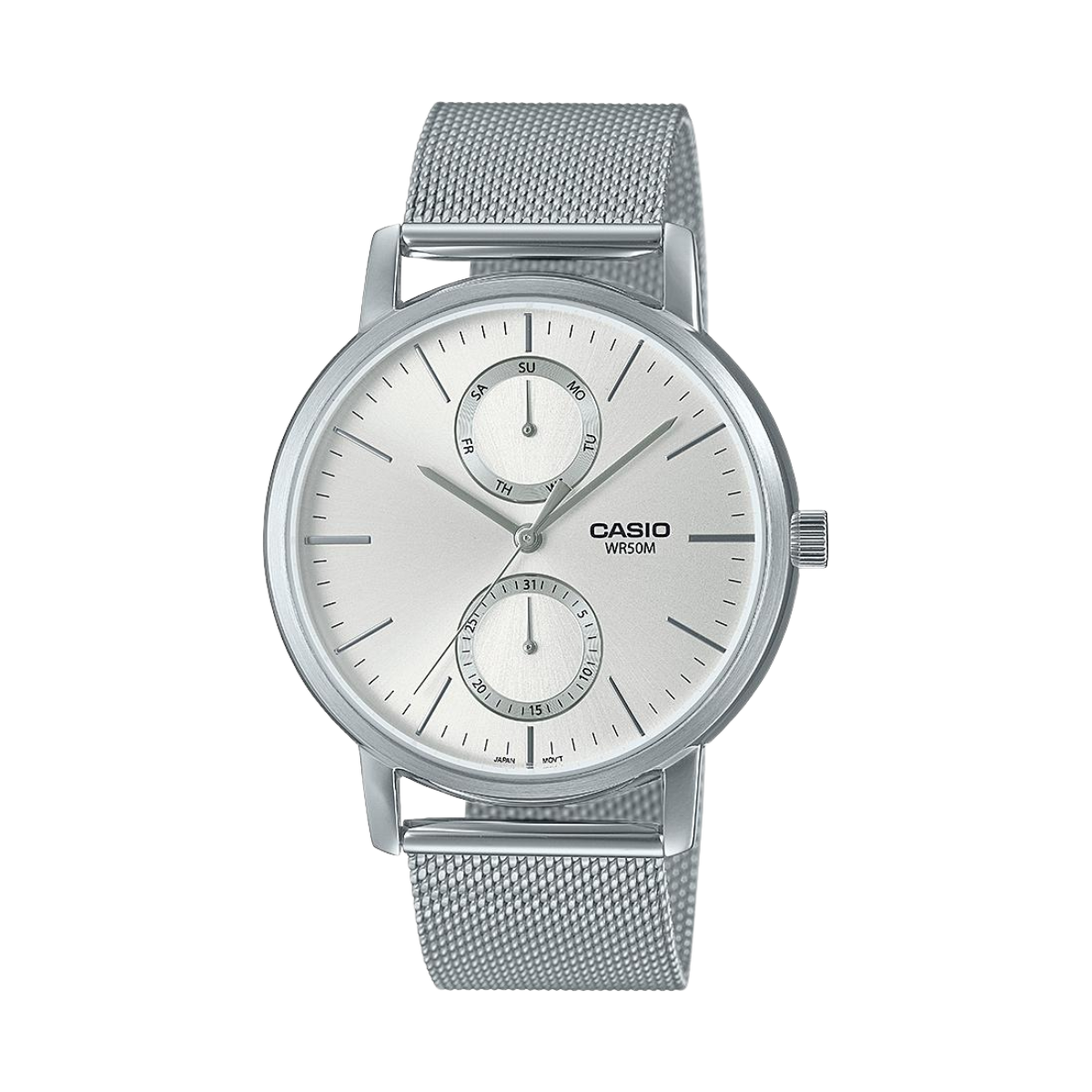 Reloj Análogo Casual Plateado de Hombre