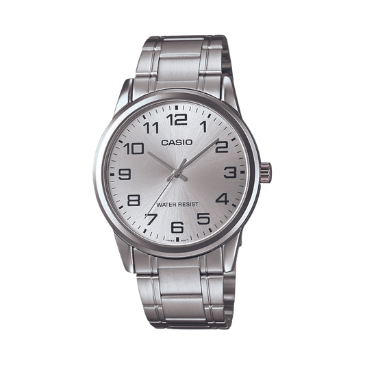 Reloj Análogo Casual Plateado de Hombre