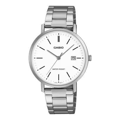 Reloj Análogo Clásico Plateado de Hombre