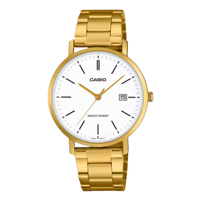 Reloj Análogo Clásico Dorado de Hombre