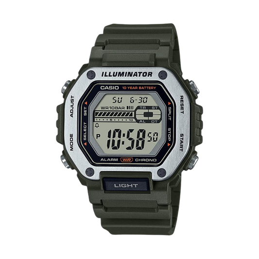 Reloj Digital Illuminator Sport Plateado de Hombre