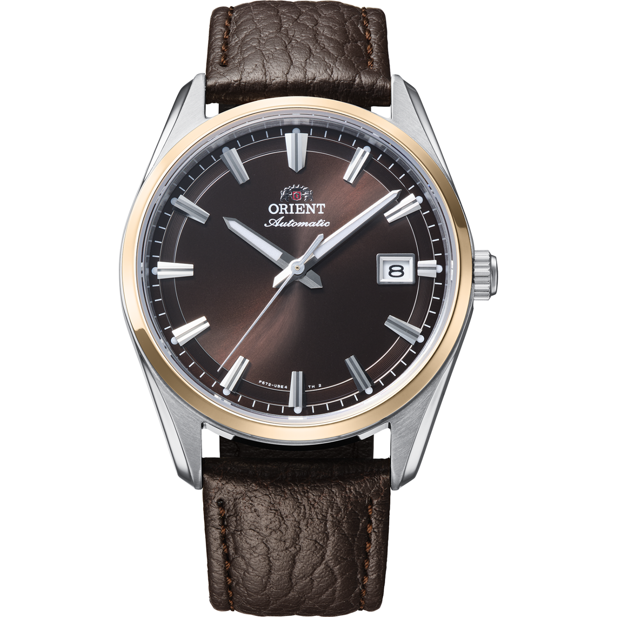 Reloj Orient Stretto Date Marrón Oro Rosa Automático de Hombre