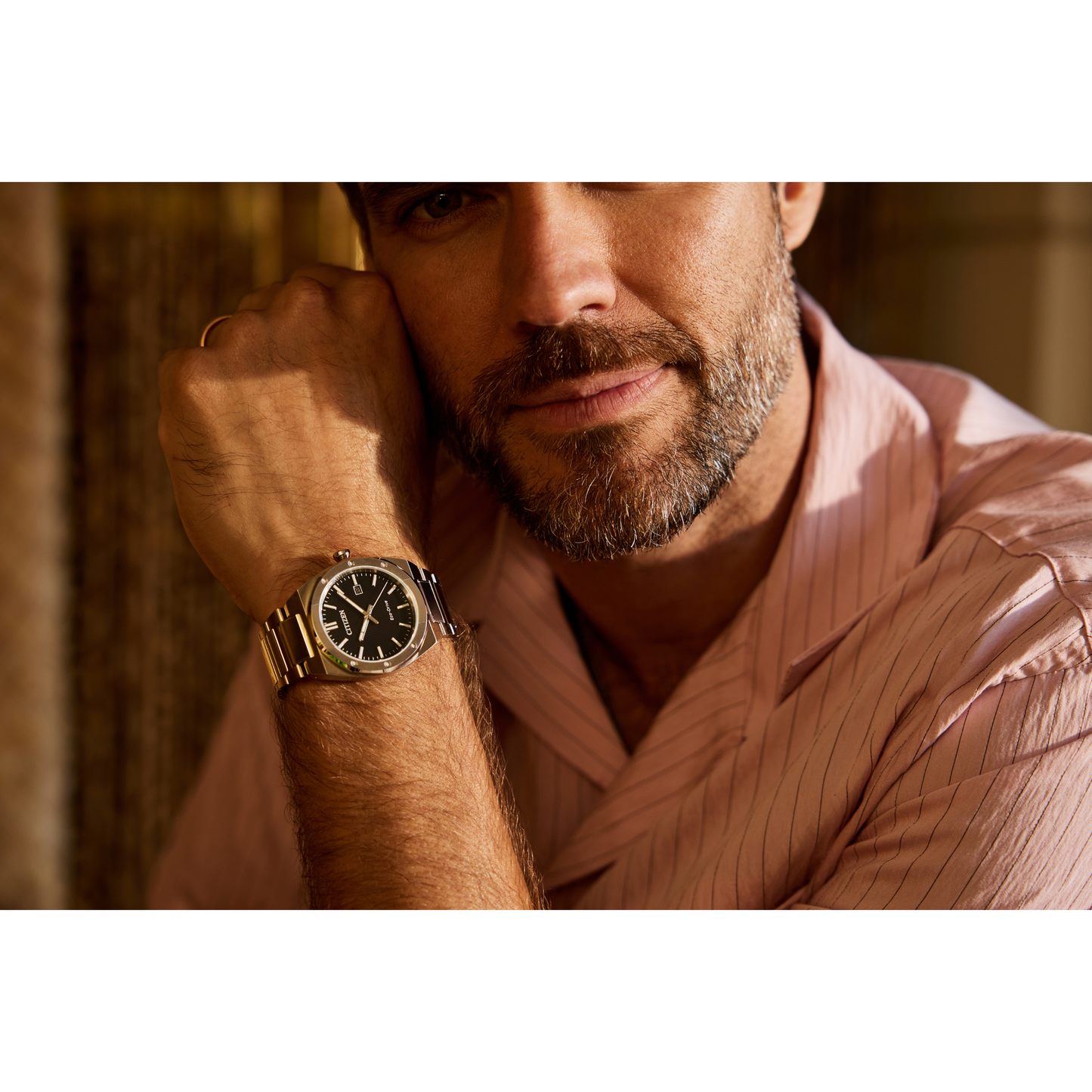Reloj Análogo Eco-Drive Casual Plateado de Hombre