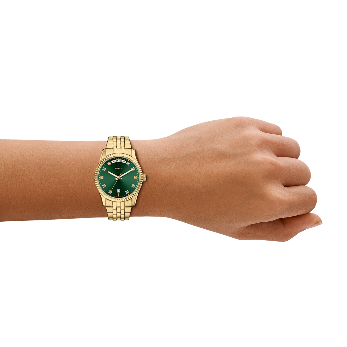 Reloj Análogo Ejecutivo Dorado de Mujer