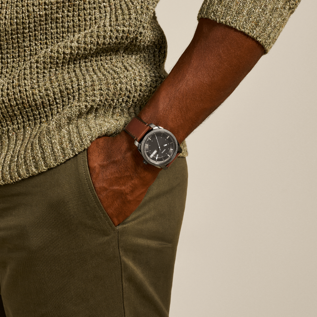 Reloj Análogo Casual Chocolate de Hombre
