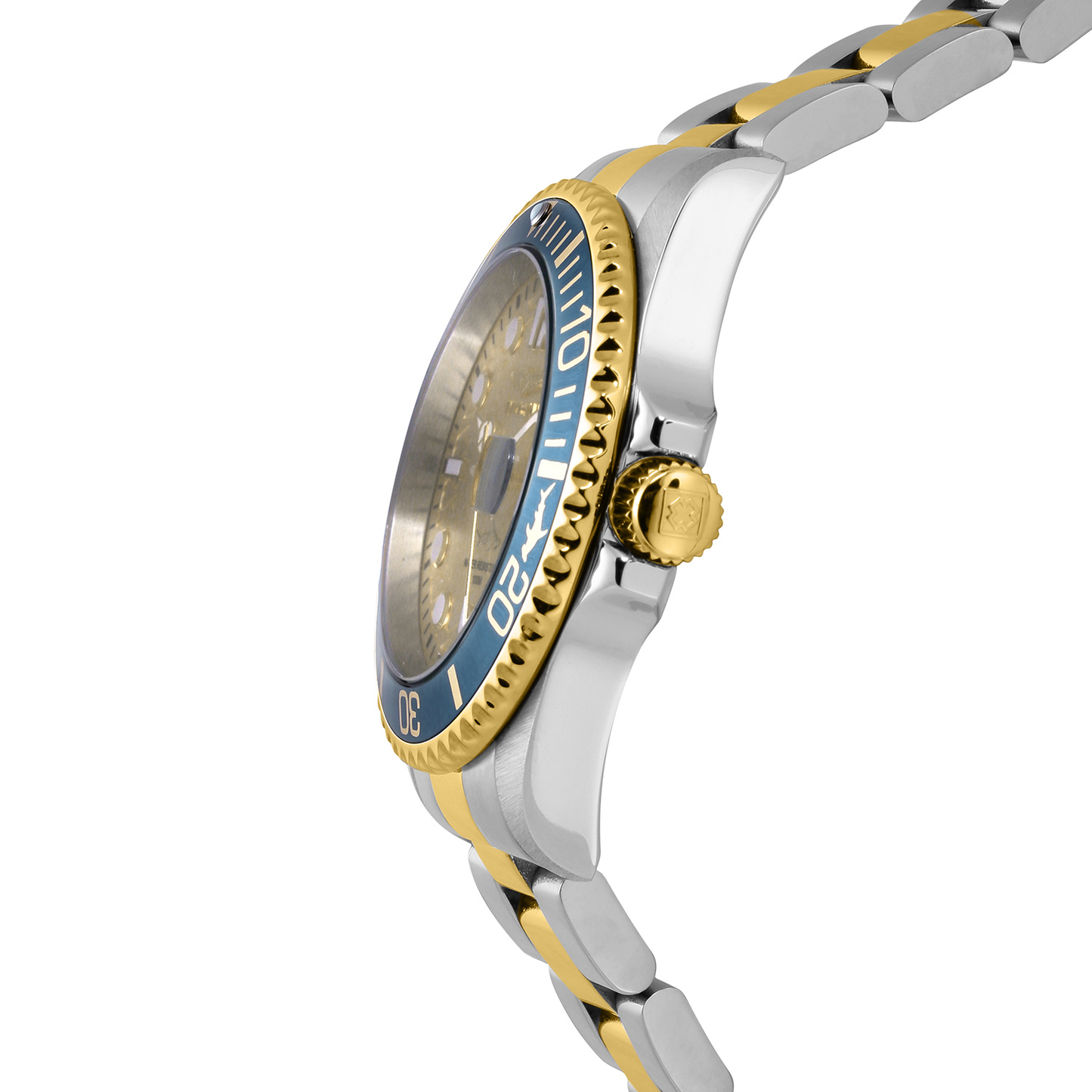 Reloj Análogo Ejecutivo Plateado Doble Tono de Hombre