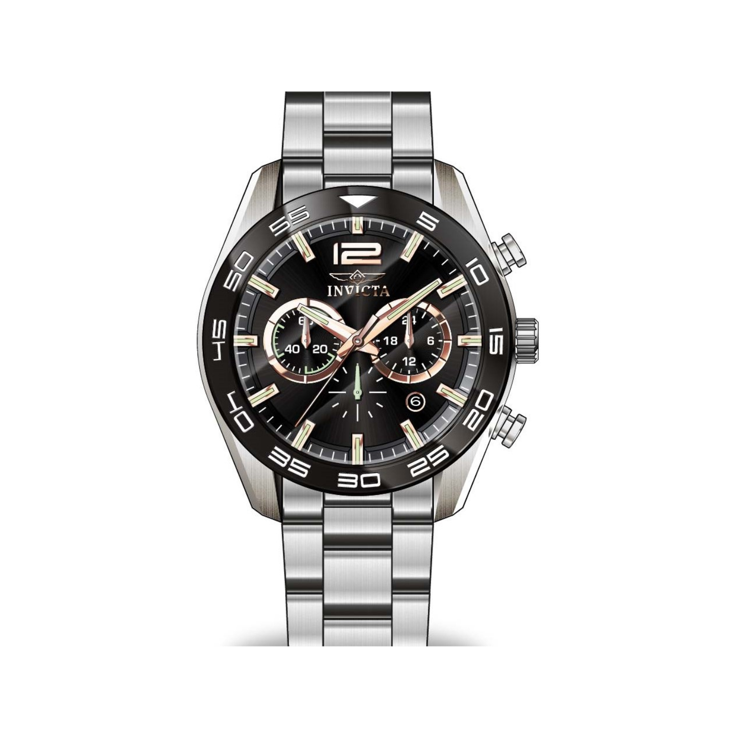 Reloj Análogo Deportivo Plateado de Hombre