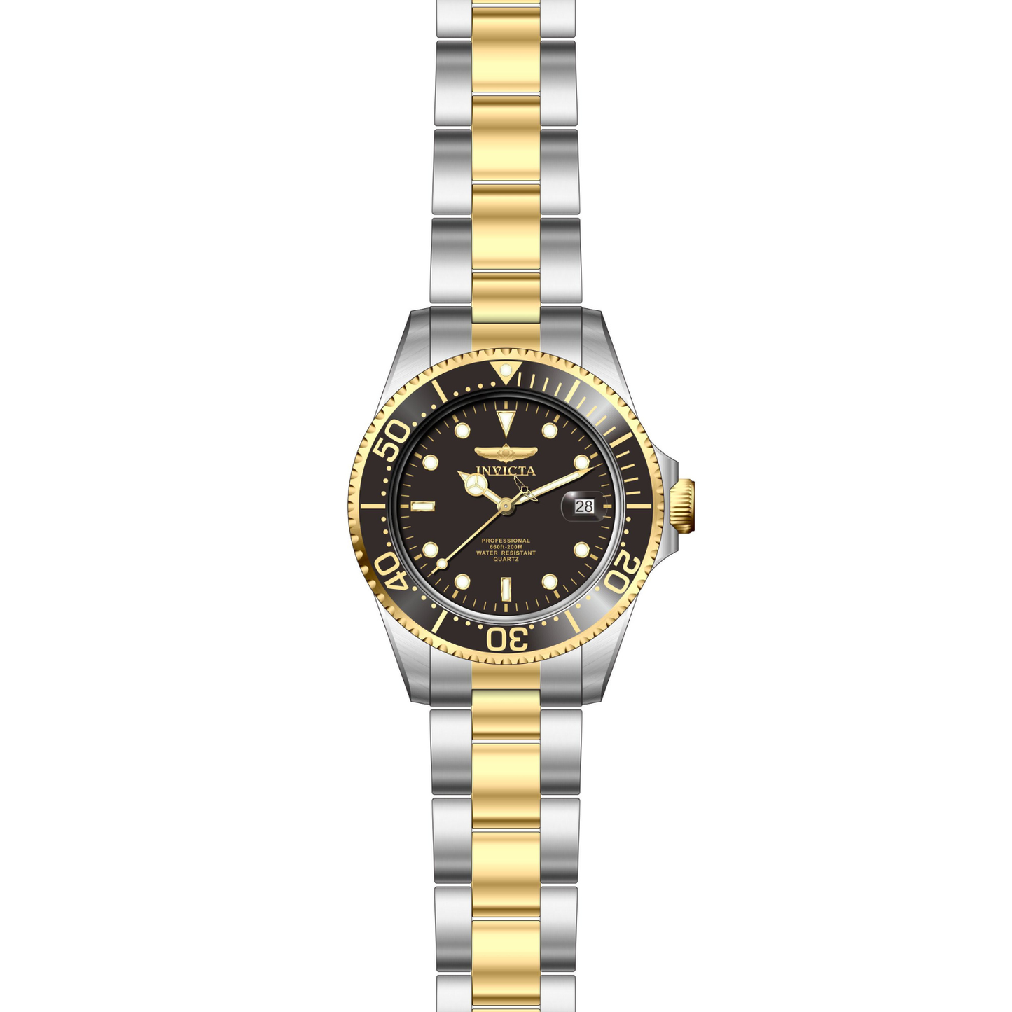 Reloj Análogo Ejecutivo Plateado Doble Tono de Hombre