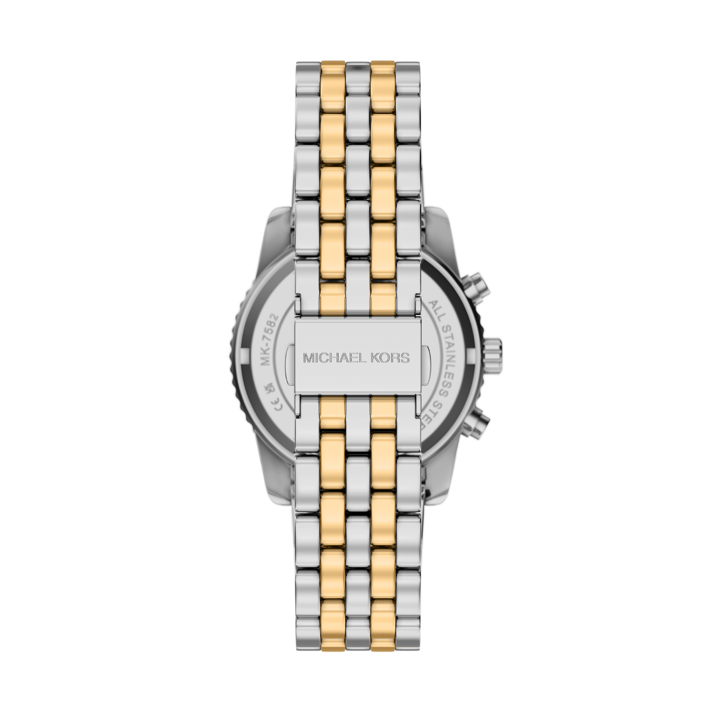 Reloj Análogo Casual Plateado Doble Tono de Mujer