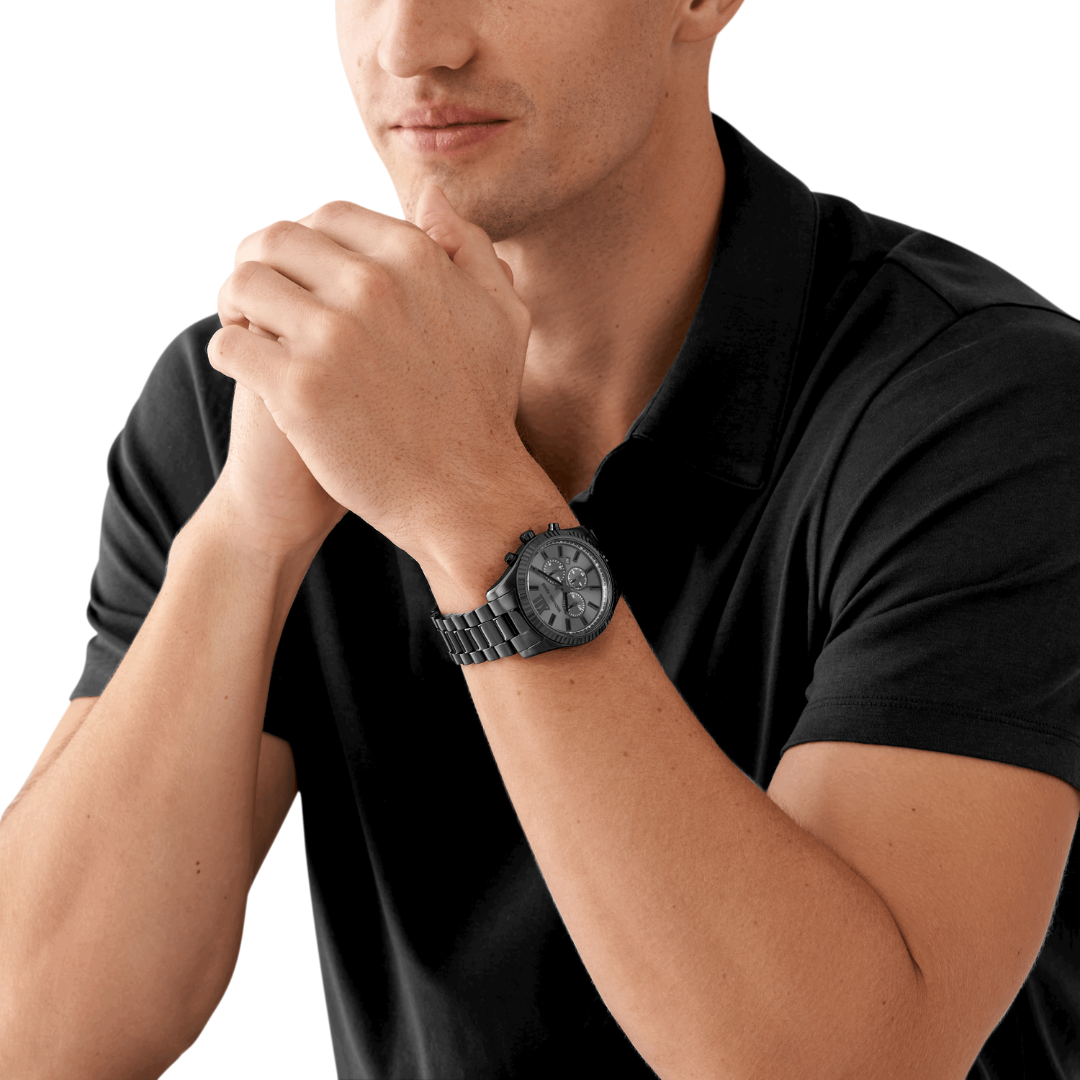 Reloj Análogo con Cronógrafo Sport Negro de Hombre