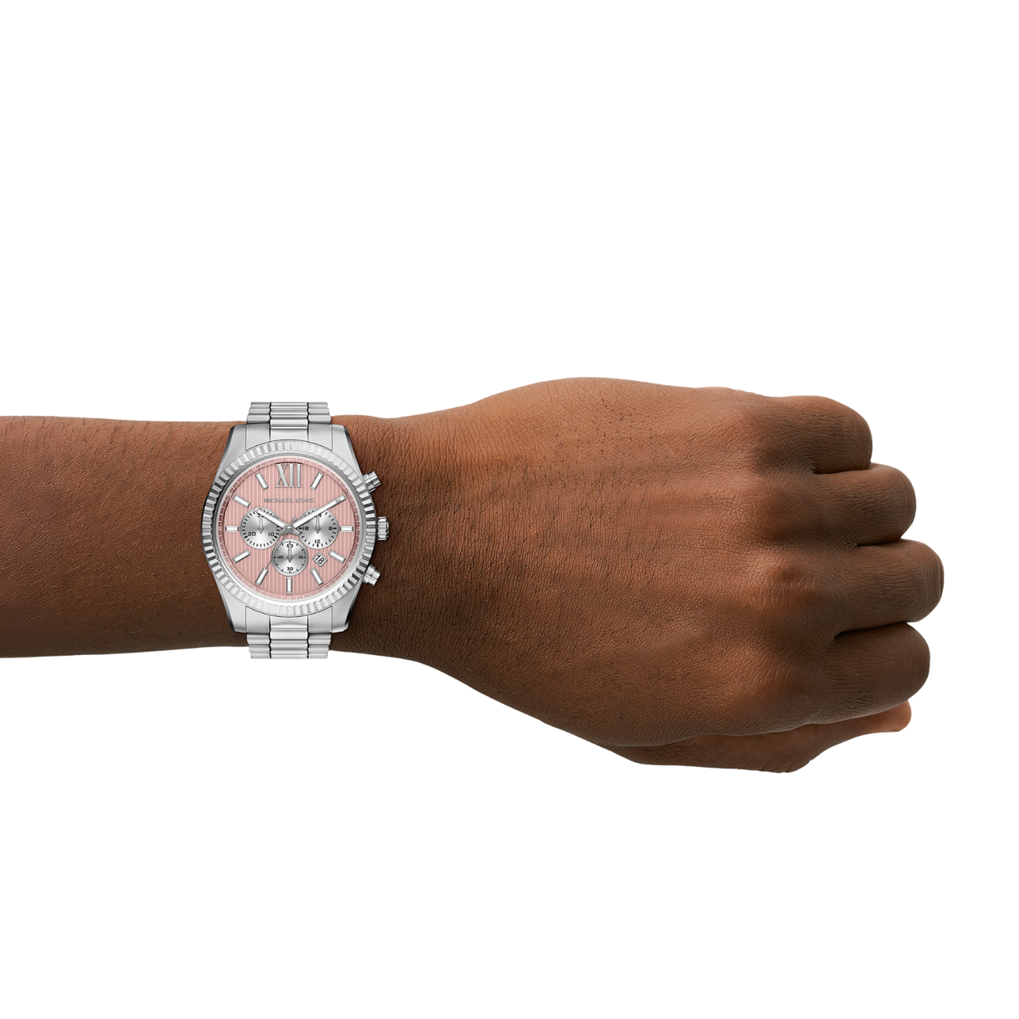 Reloj Análogo Casual Plateado de Hombre