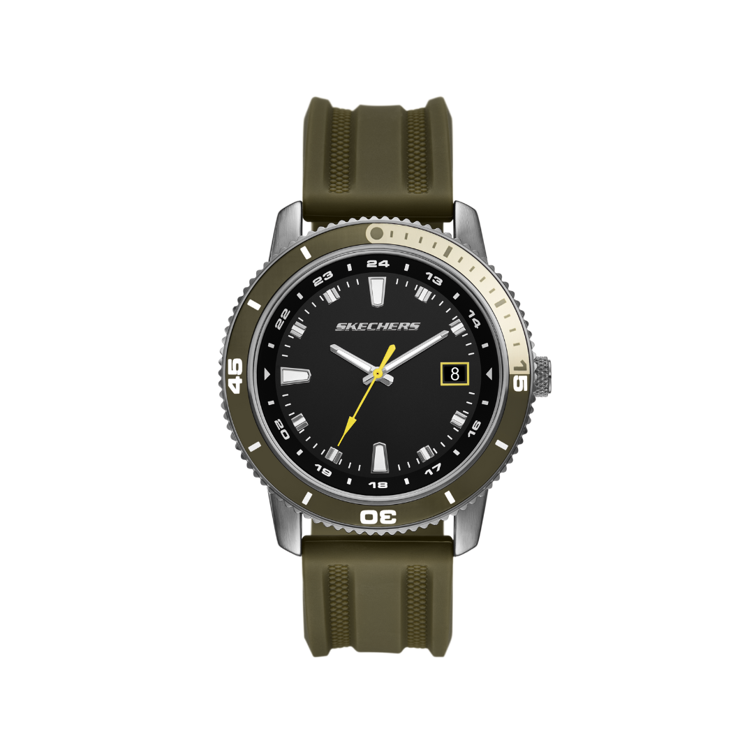 Reloj Análogo Casual Plateado de Hombre