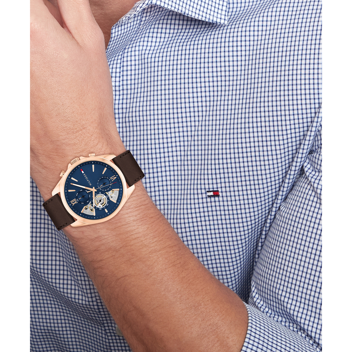 Reloj Análogo Casual Oro Rosa de Hombre
