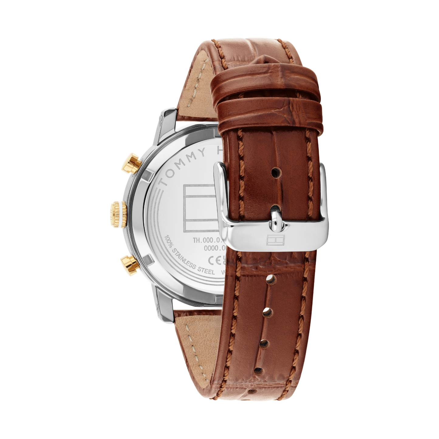 Reloj Análogo Casual Plateado Doble Tono de Hombre