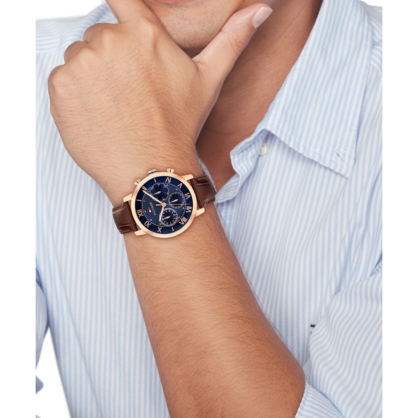 Reloj Análogo Casual Oro Rosa de Hombre