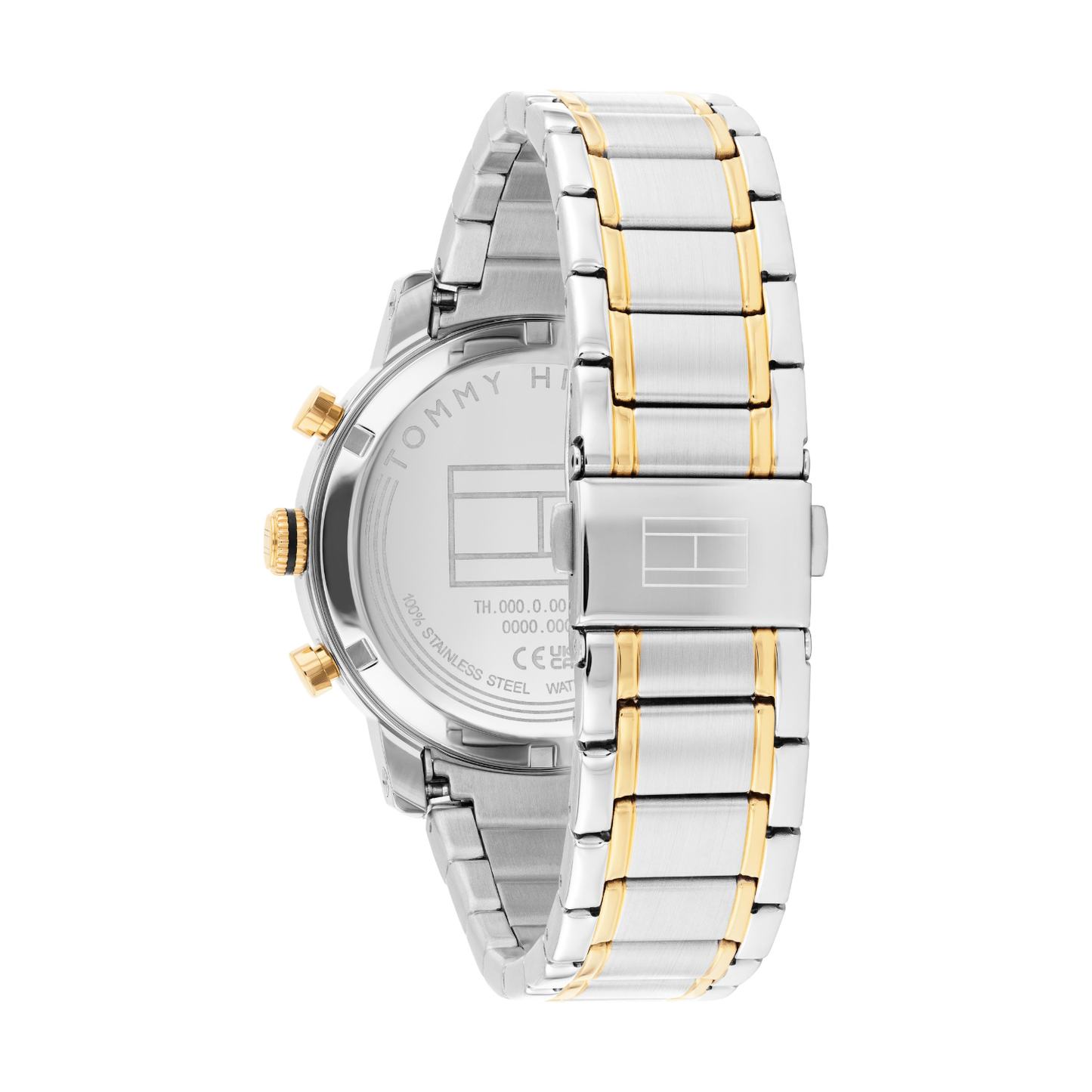 Reloj Análogo Casual Plateado Doble Tono de Hombre