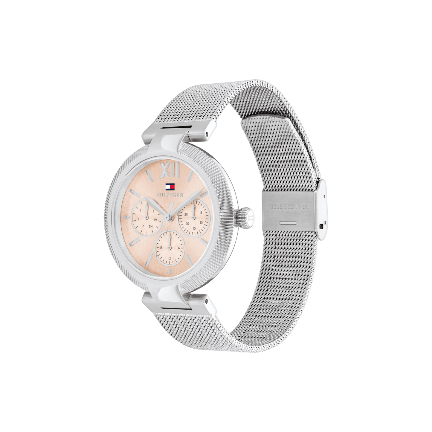 Reloj Análogo Plateado Causal de Mujer