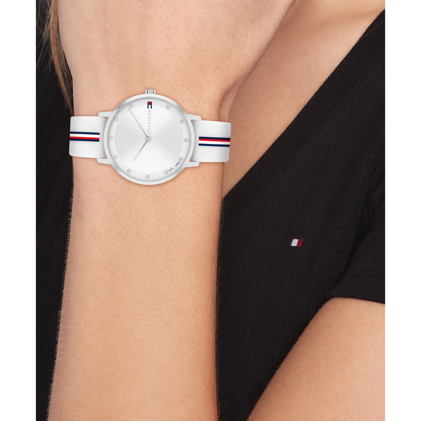 Reloj Análogo Casual Plateado de Mujer
