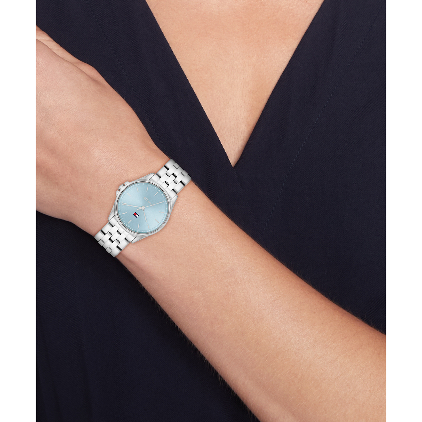 Reloj Análogo Casual Plateado de Mujer