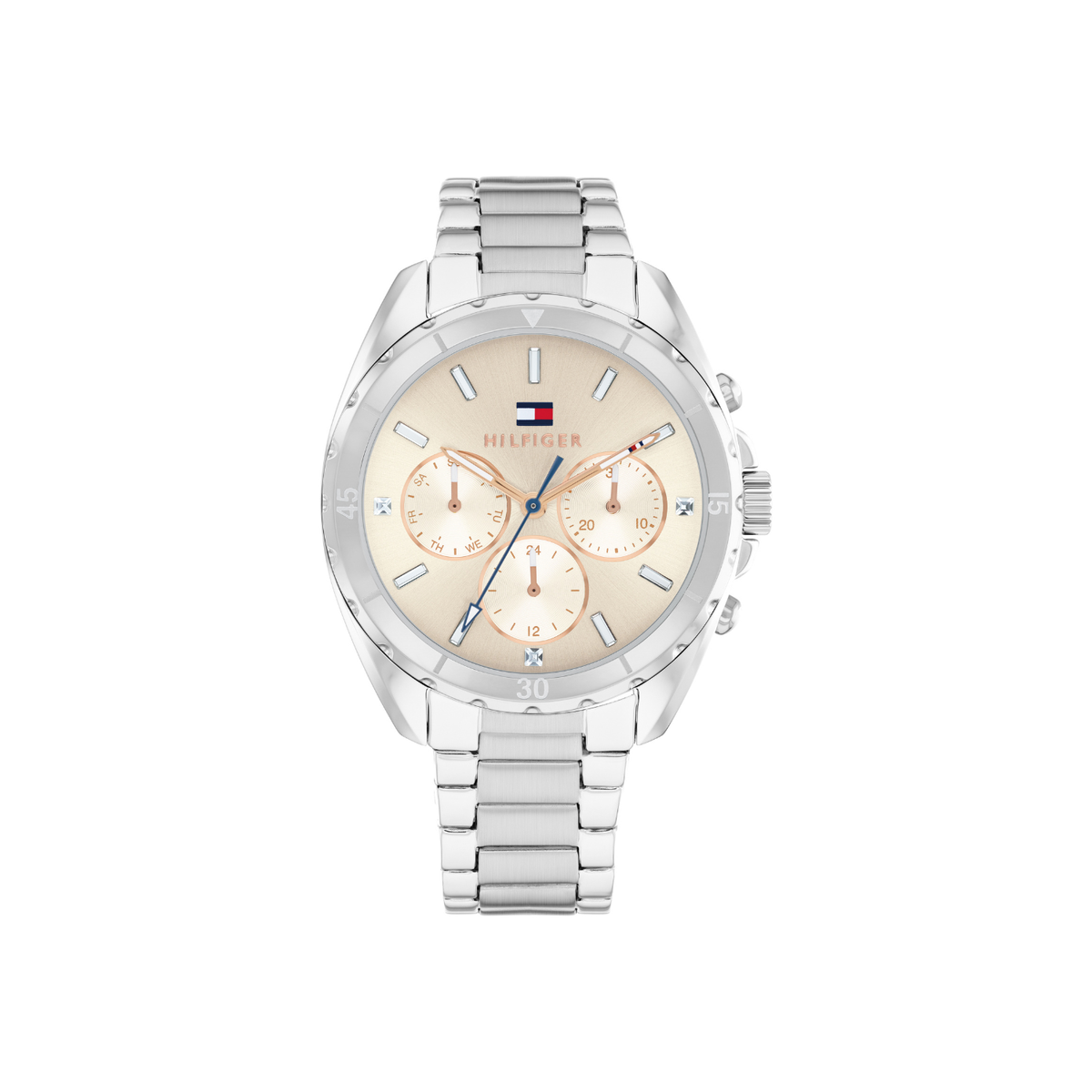 Reloj Análogo Tommy Hilfiger Mellie Cuarzo Champagne y Plateado de Mujer