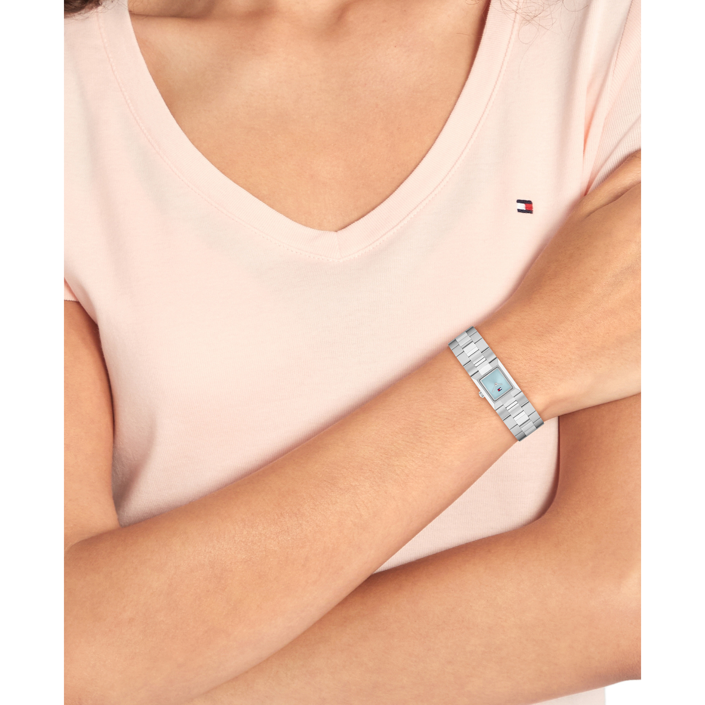 Reloj Análogo Casual Plateado de Mujer