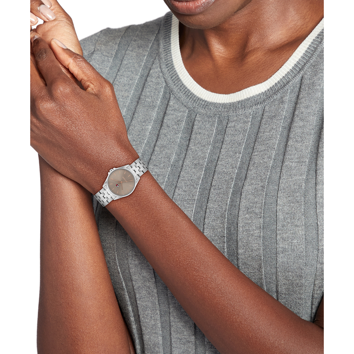 Reloj Análogo Jade Casual Plateado de Mujer
