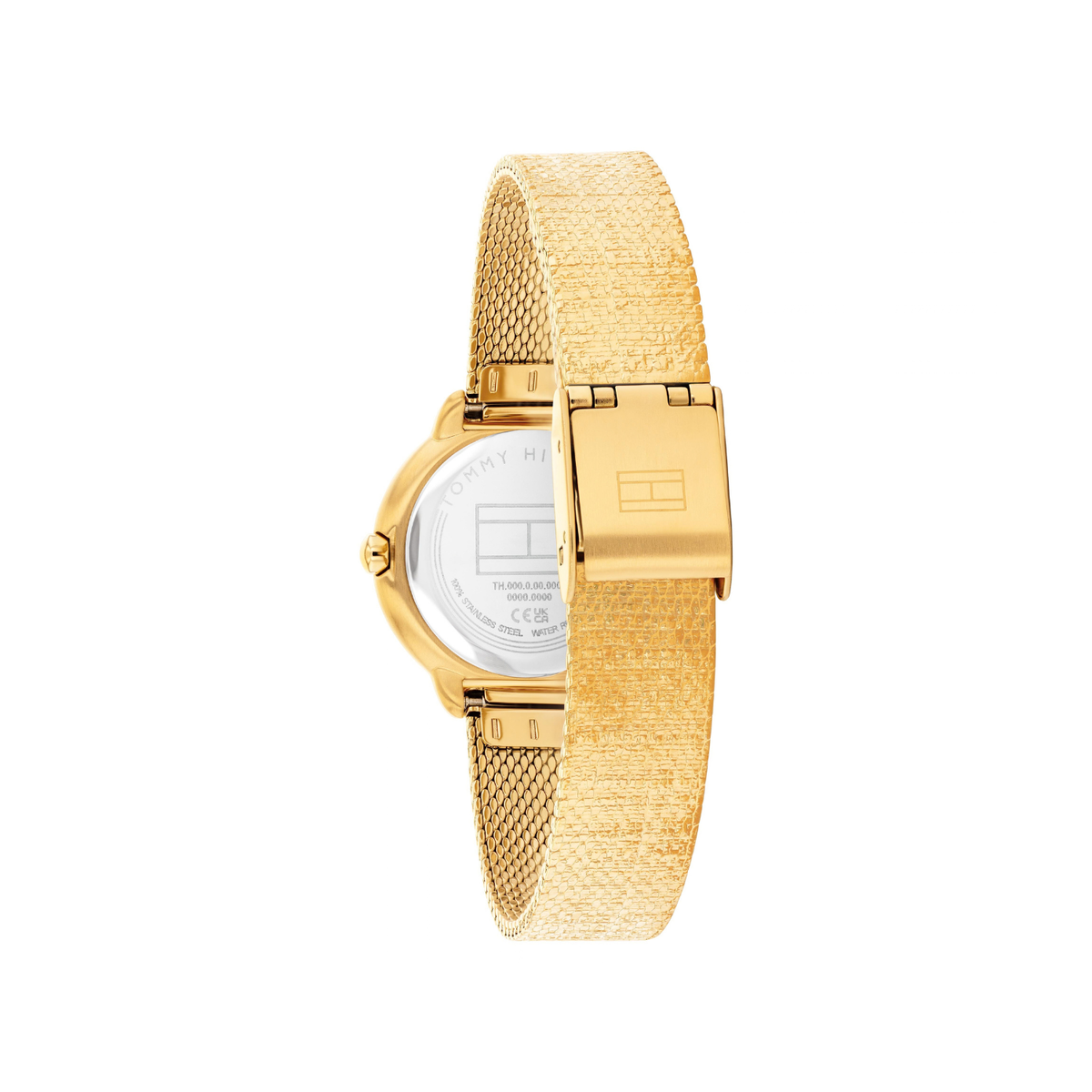 Reloj Análogo Tommy Hilfiger Demi Oro Dorado con Cuarzo Negro de Mujer