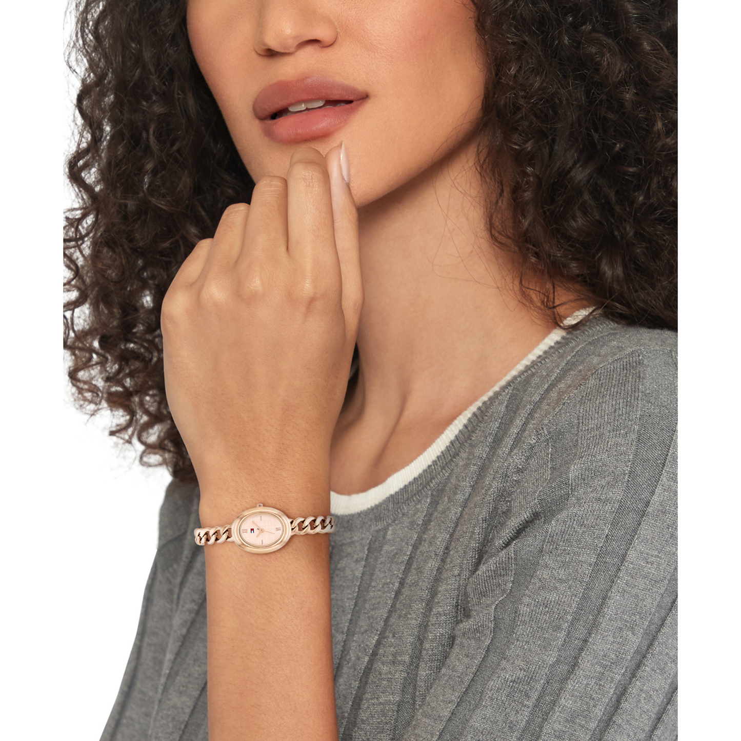 Reloj Análogo Demi Oval Luxury Oro Rosa de Mujer
