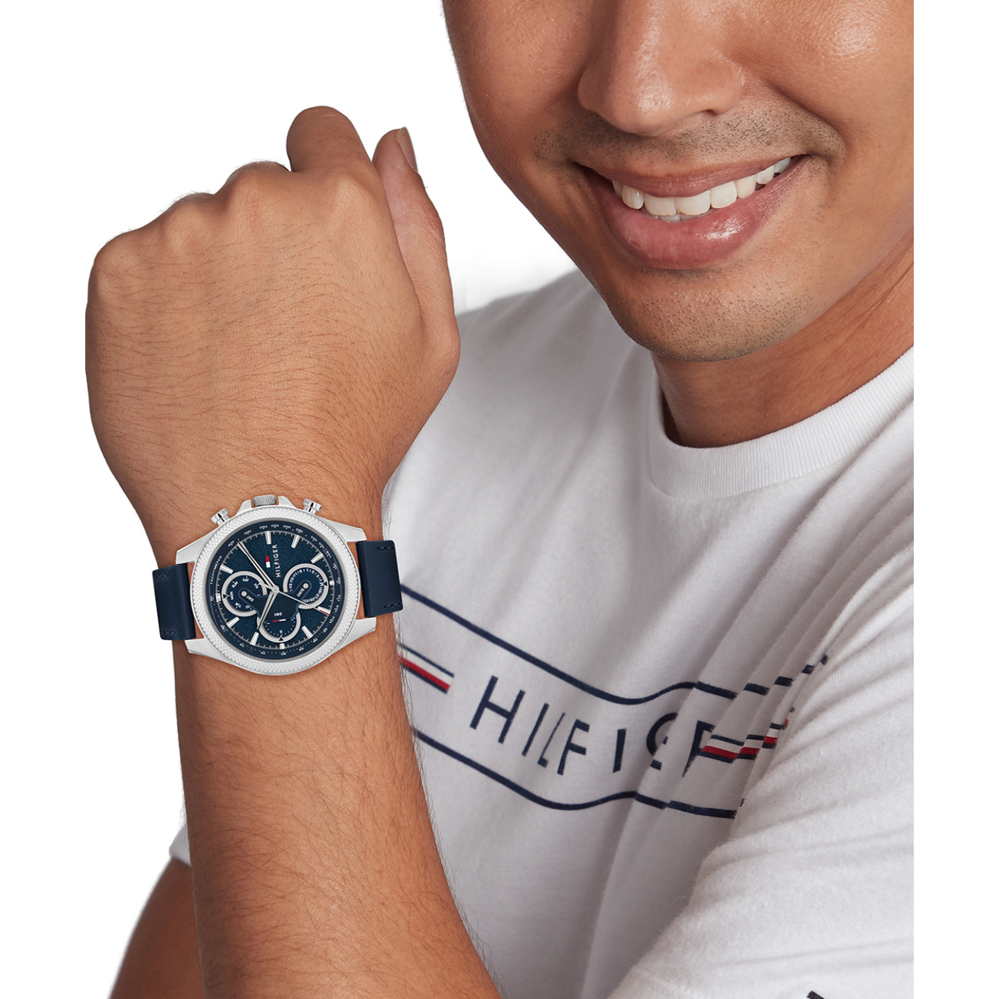 Reloj Análogo Casual Plateado de Hombre