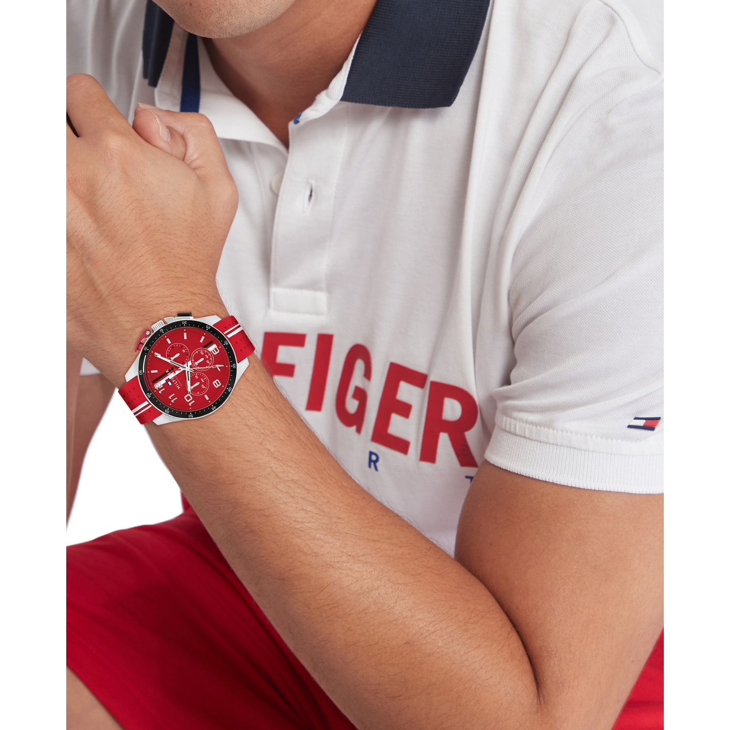Reloj Análogo Deportivo Rojo de Hombre