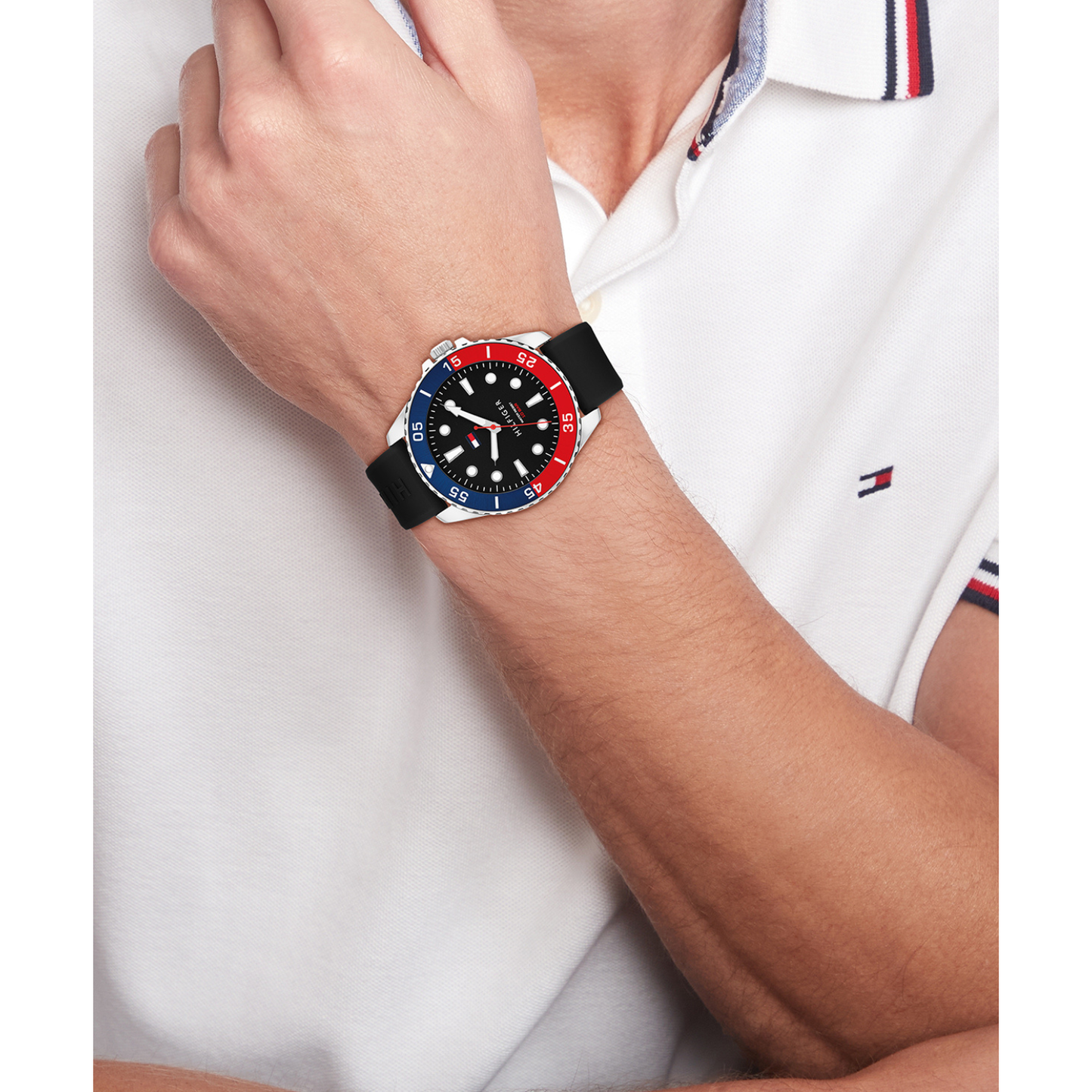 Reloj Análogo Deportivo Plateado de Hombre