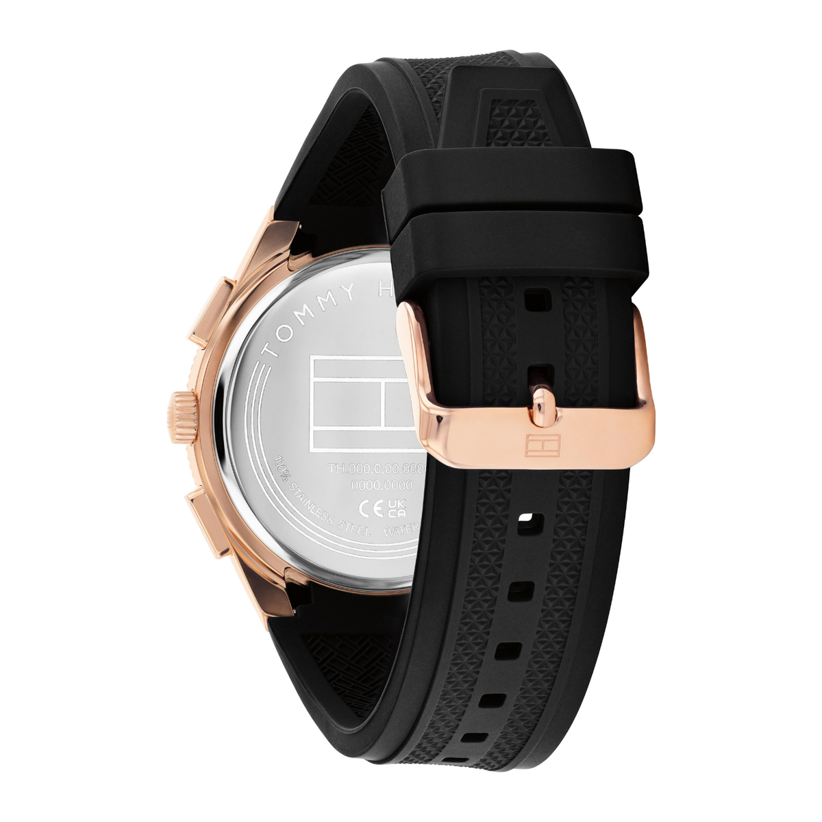 Reloj Análogo Tommy Hilfiger Sam Cuarzo Negro y Oro Rosa de Hombre