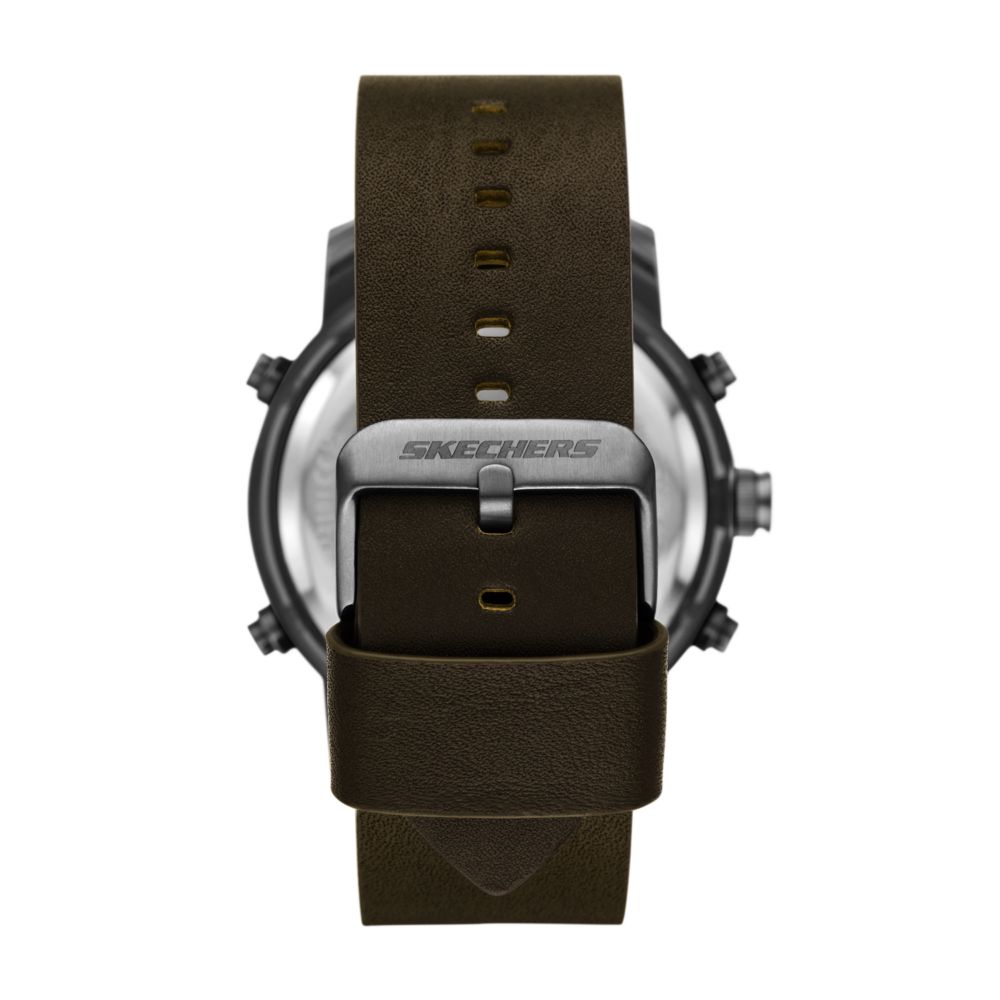 Reloj Análogo-Digital Gunmetal Casual Plateado de Hombre