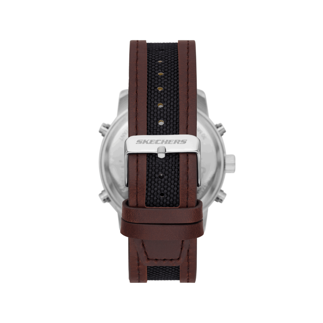Reloj Análogo-Digital Casual Plateado de Hombre