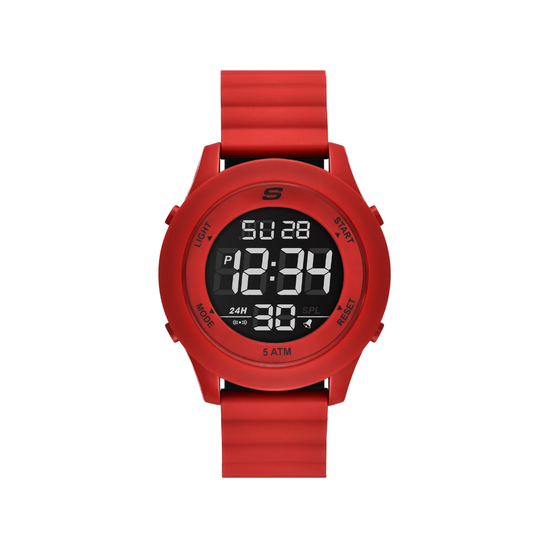 Reloj Digital Casual Rojo de Hombre
