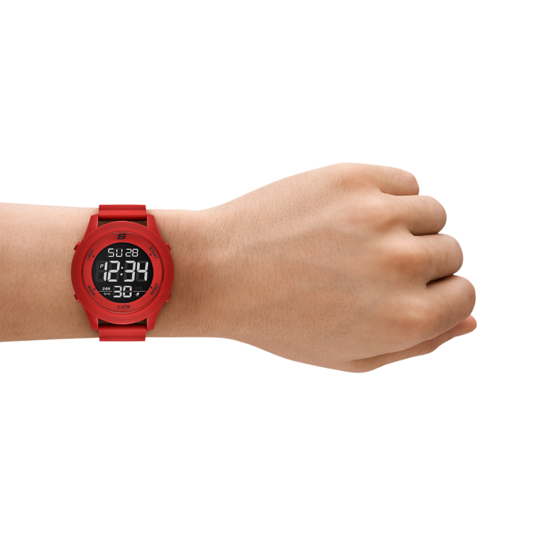 Reloj Digital Casual Rojo de Hombre