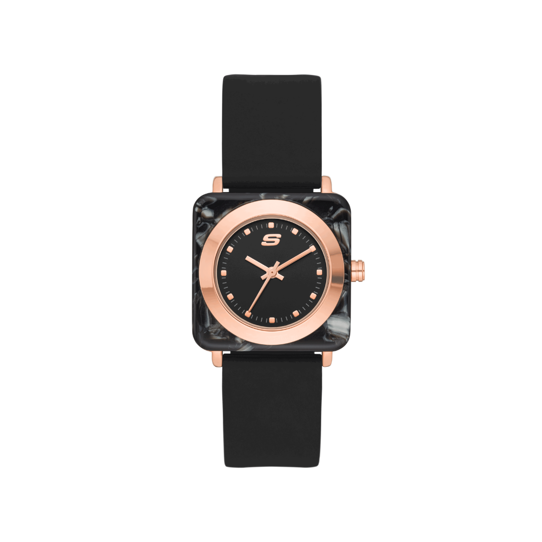 Reloj Análogo Casual Negro de Mujer