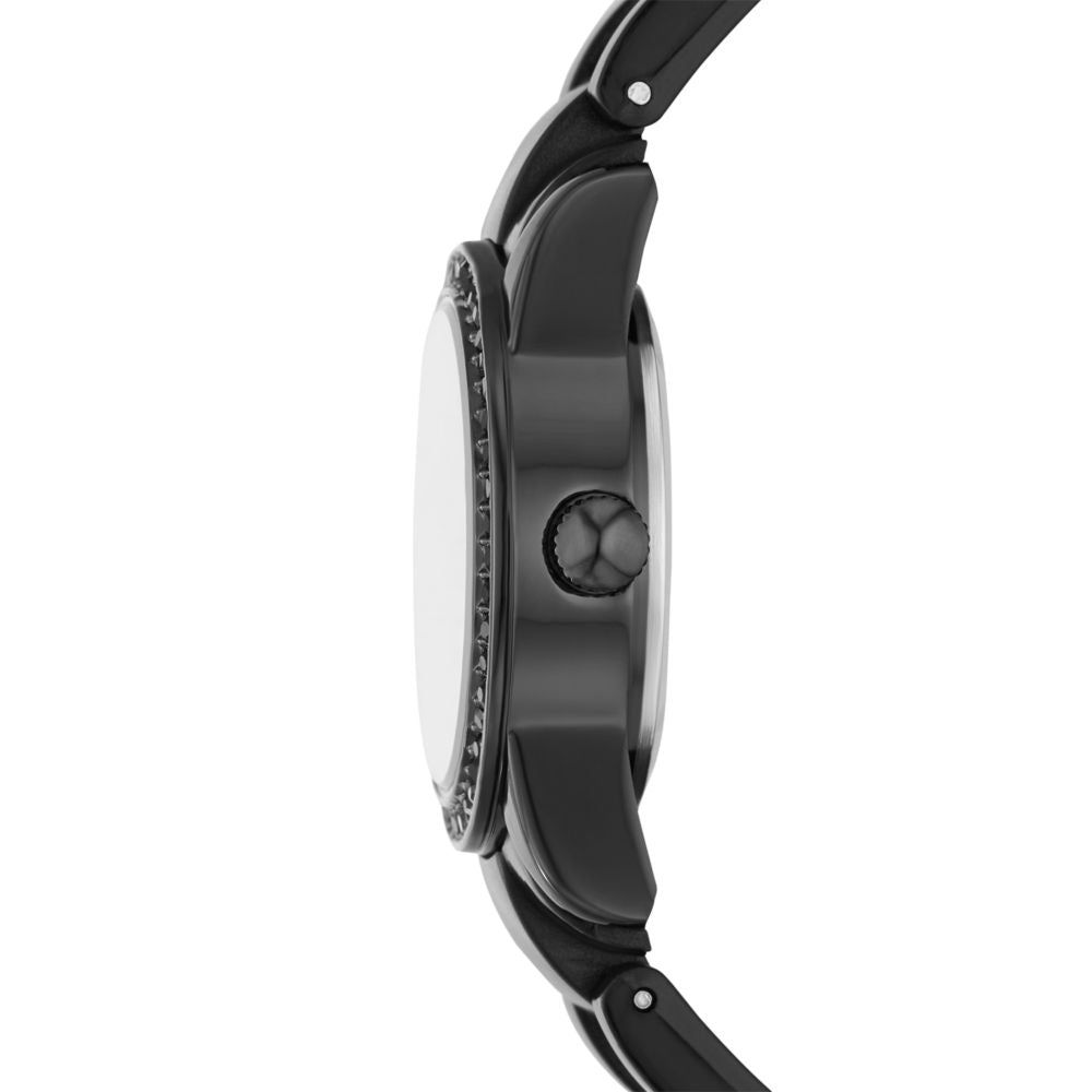 Reloj Análogo Palisades Casual Negro de Mujer