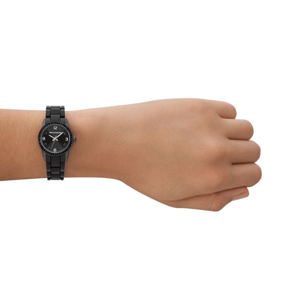 Reloj Análogo Palisades Casual Negro de Mujer