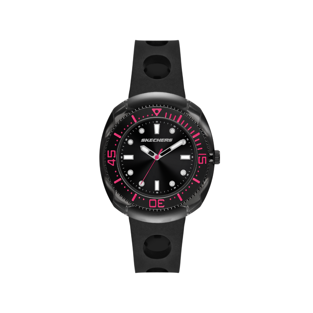 Reloj Análogo Casual Negro de Mujer